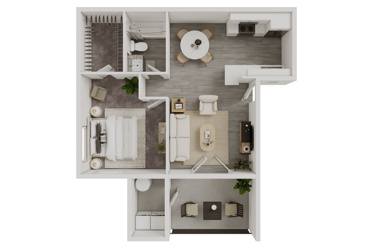 Floor Plan - VICTORIA - 604 SQ FT