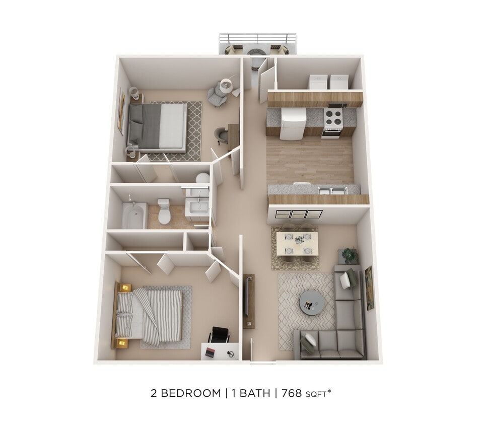Floor Plan - Two Bedroom