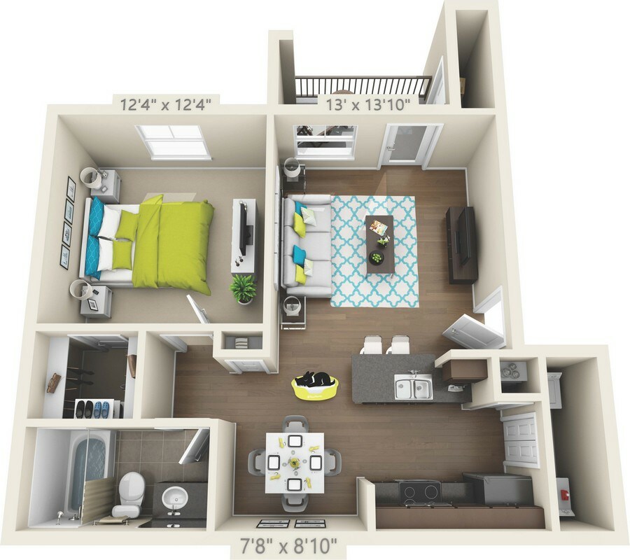 ASTON.jpg - A1 ASTON - 1 Bedroom, 1 Bathroom