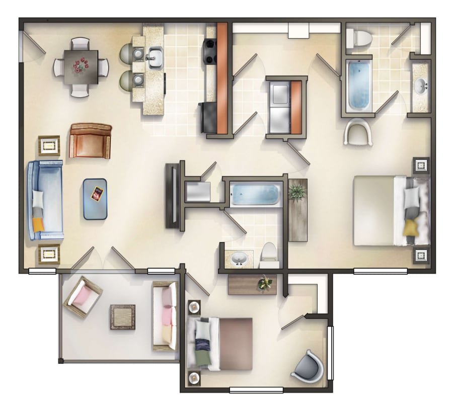 Floor Plan - The Cedar Patio