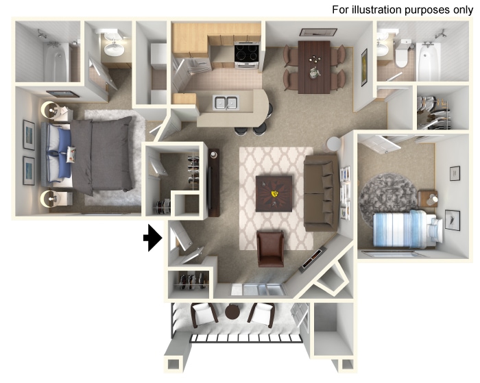 Floor Plan - Laguna (Upper Unit)