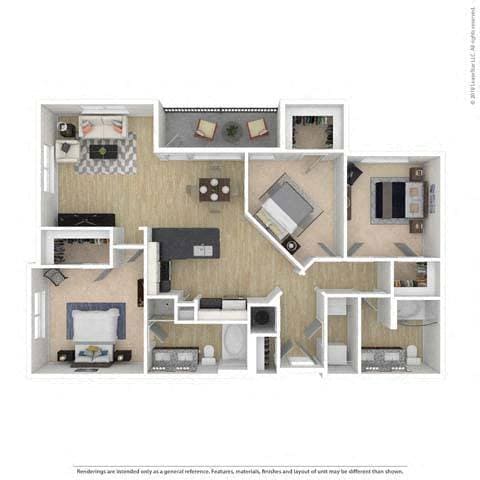 Floor Plan - Three-Bedroom (C1)