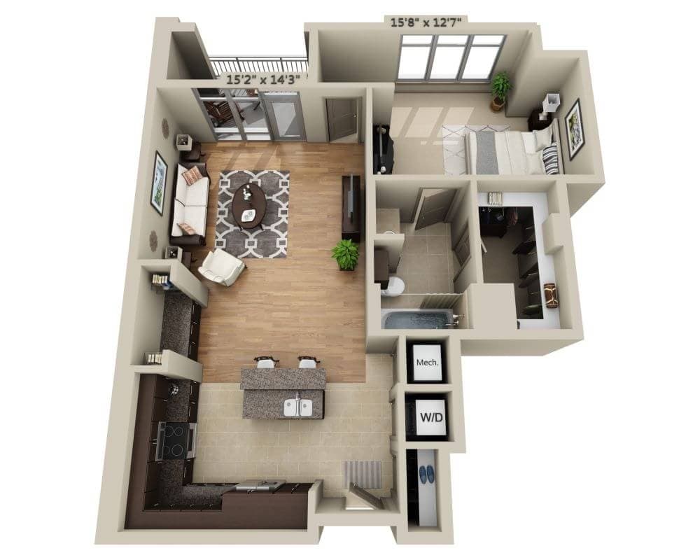 Plan F (A1E) - Floorplan F
