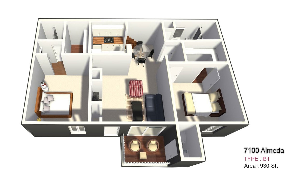 Two Bedroom/Two Bathroom - Two Bedroom/Two Bathroom