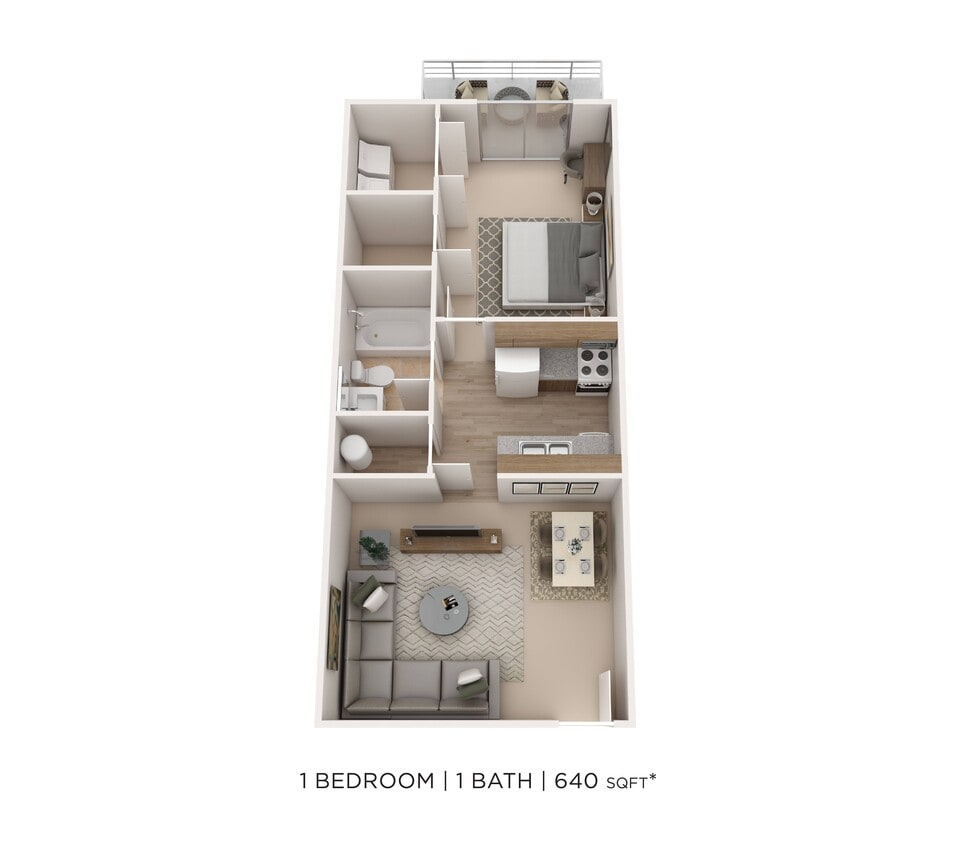 Floor Plan - One Bedroom