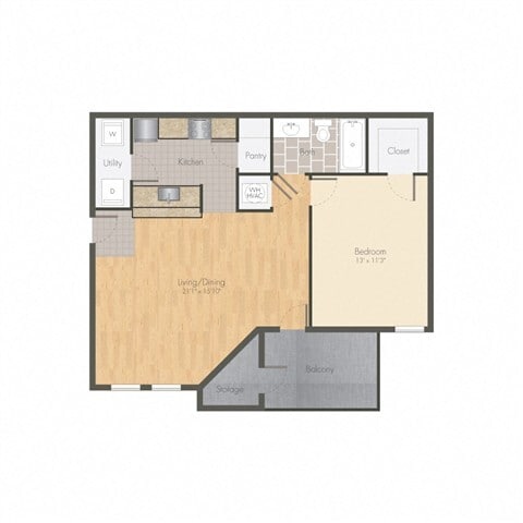Floor Plan - Renovated One Bedroom