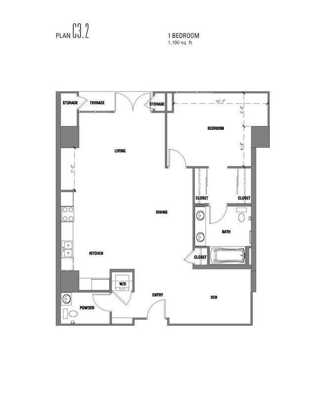 The Avenue Hollywood - C3.2 - 1.5 Beds - 1.5 Baths - 1190 Sq. ft. - C3.2