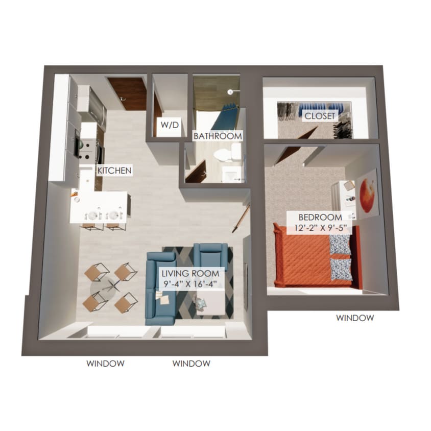 1Bed/1Bath - 1CC
