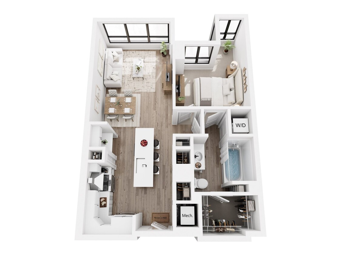 Floor Plan - 1 Bedroom C
