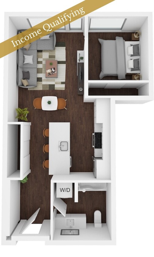 Floor Plan - 1 Bed/1 Bath MFTE-C10
