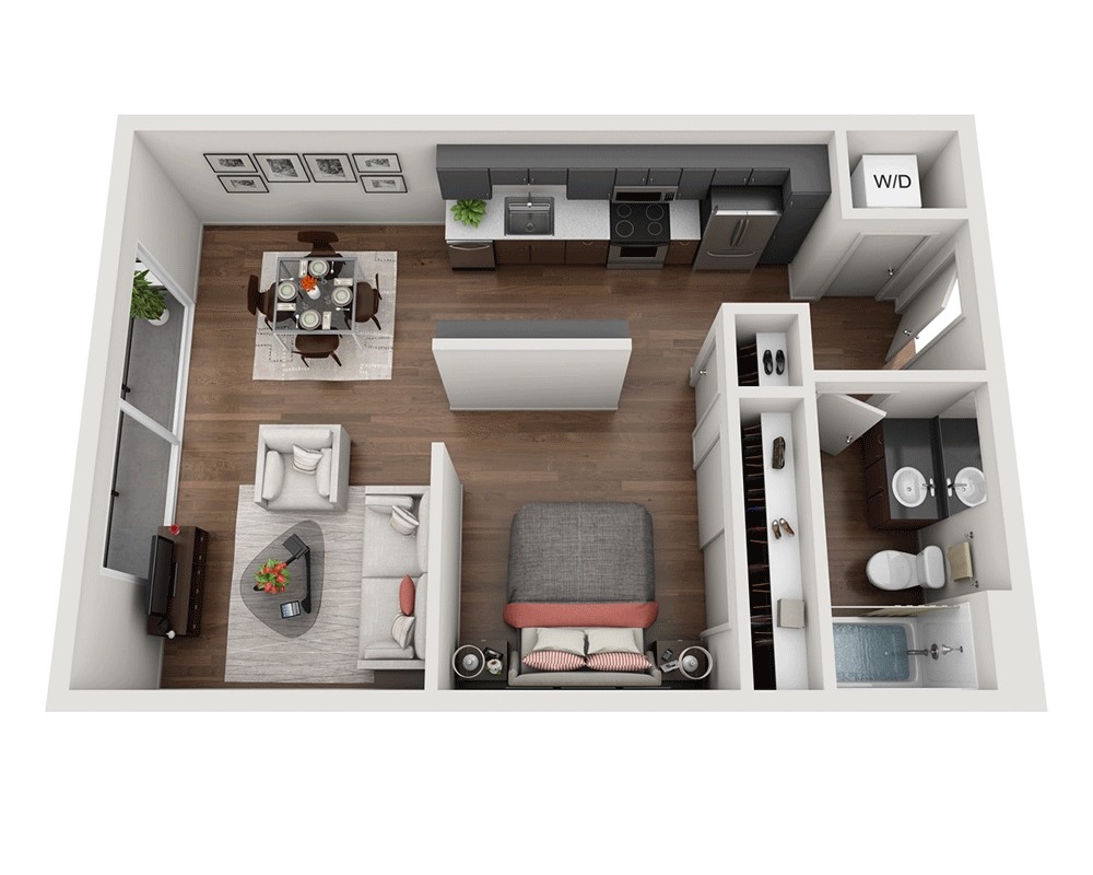 Floor Plan - One Bedroom A1A