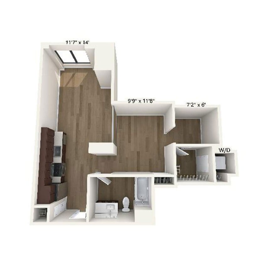 Floor Plan - S4 | Studio | 1 Bath