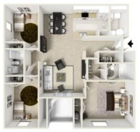 3BR/2BA - Three Bed, Two Bath