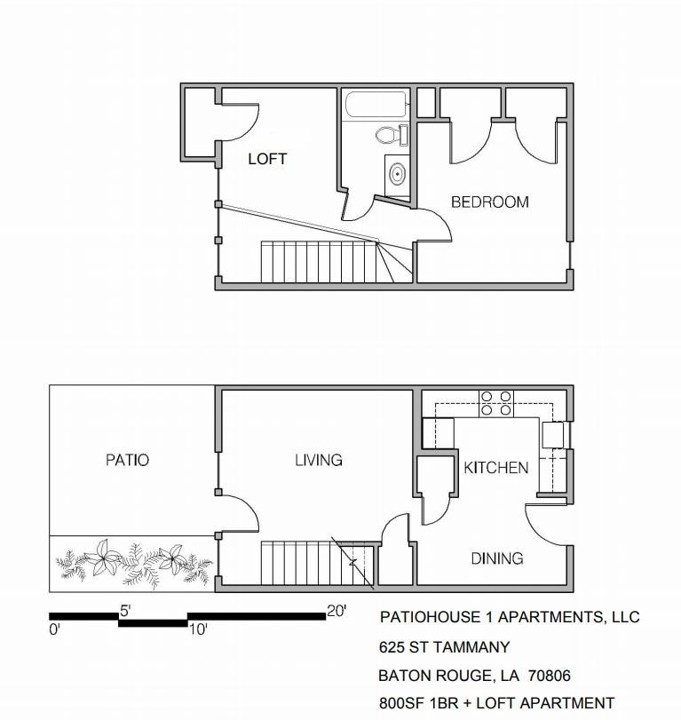 Floor Plan - Patiohouse 1 One Bedroom TH + Bonus Loft