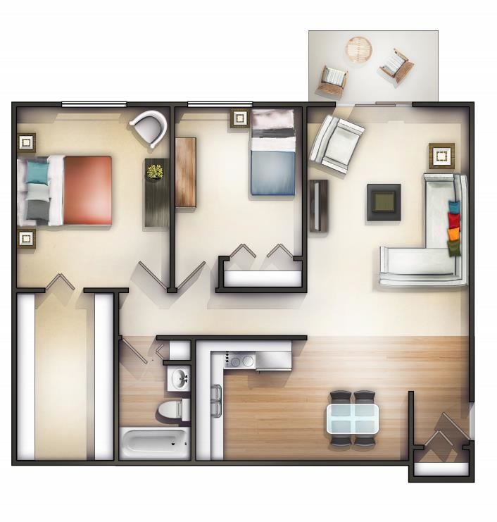 Floor Plan - 2x1 890