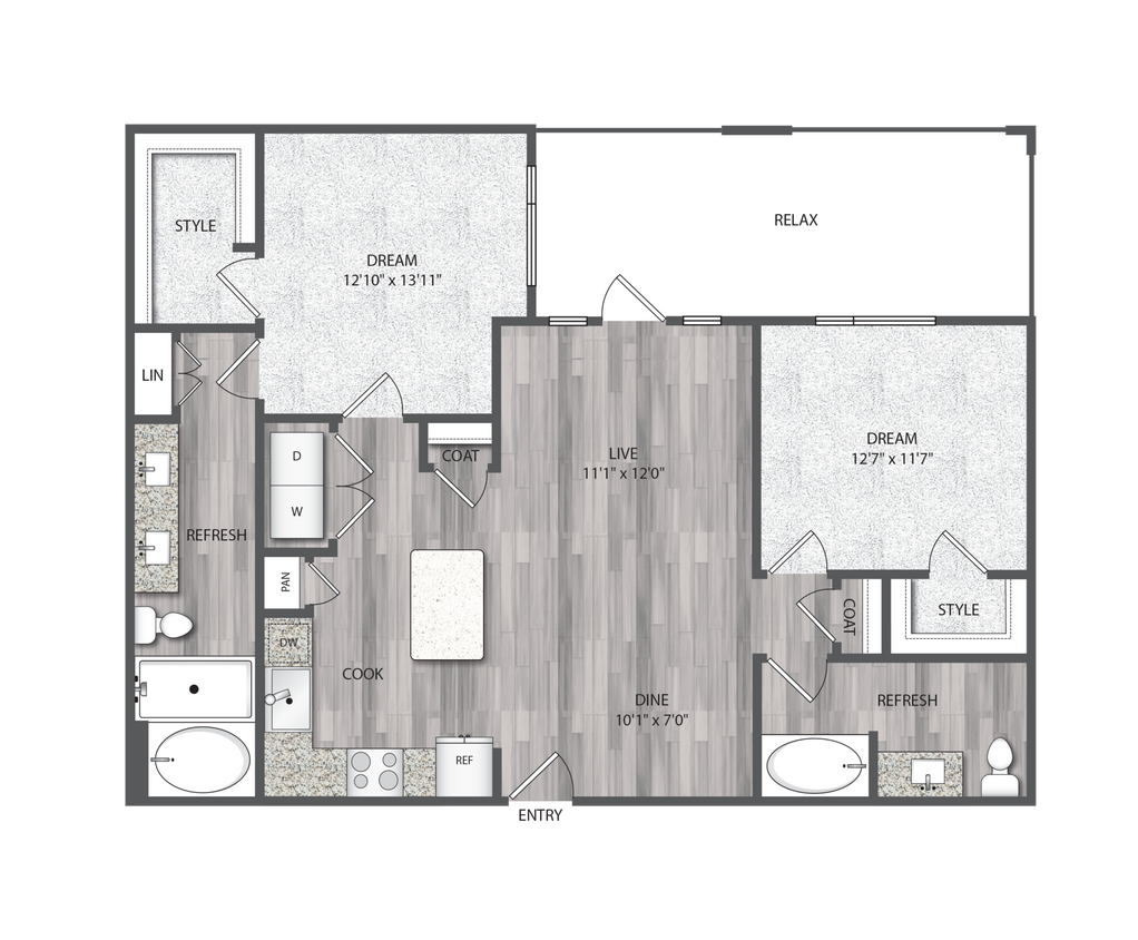 B3 floor plan Encore Montrose - B3
