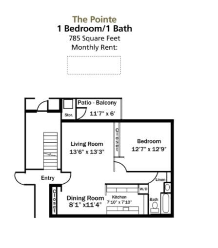 Floor Plan - 1B1B - UPG