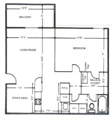 1BR/1BA - Dell