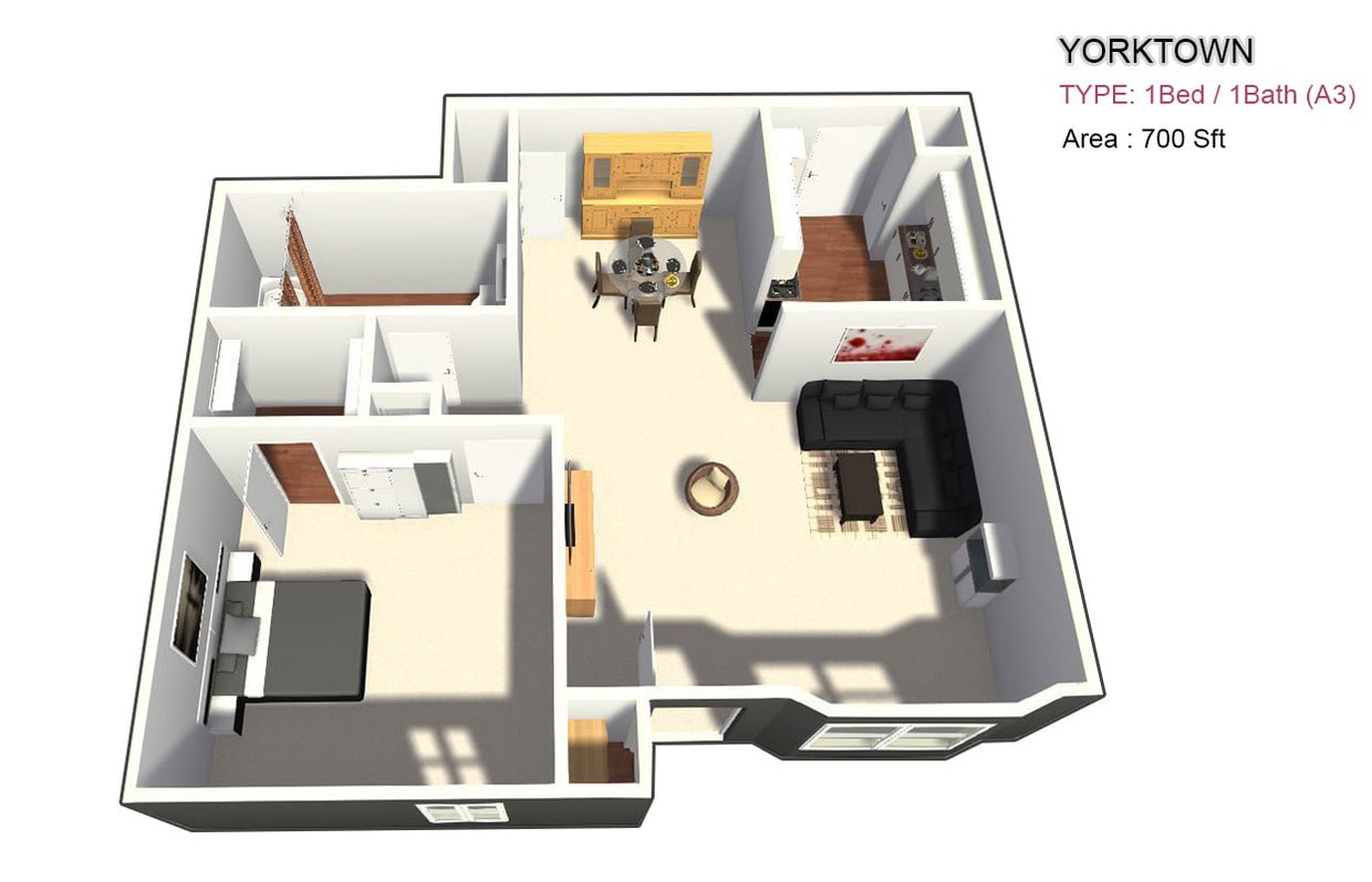 One Bed / One Bath - One Bed / One Bath