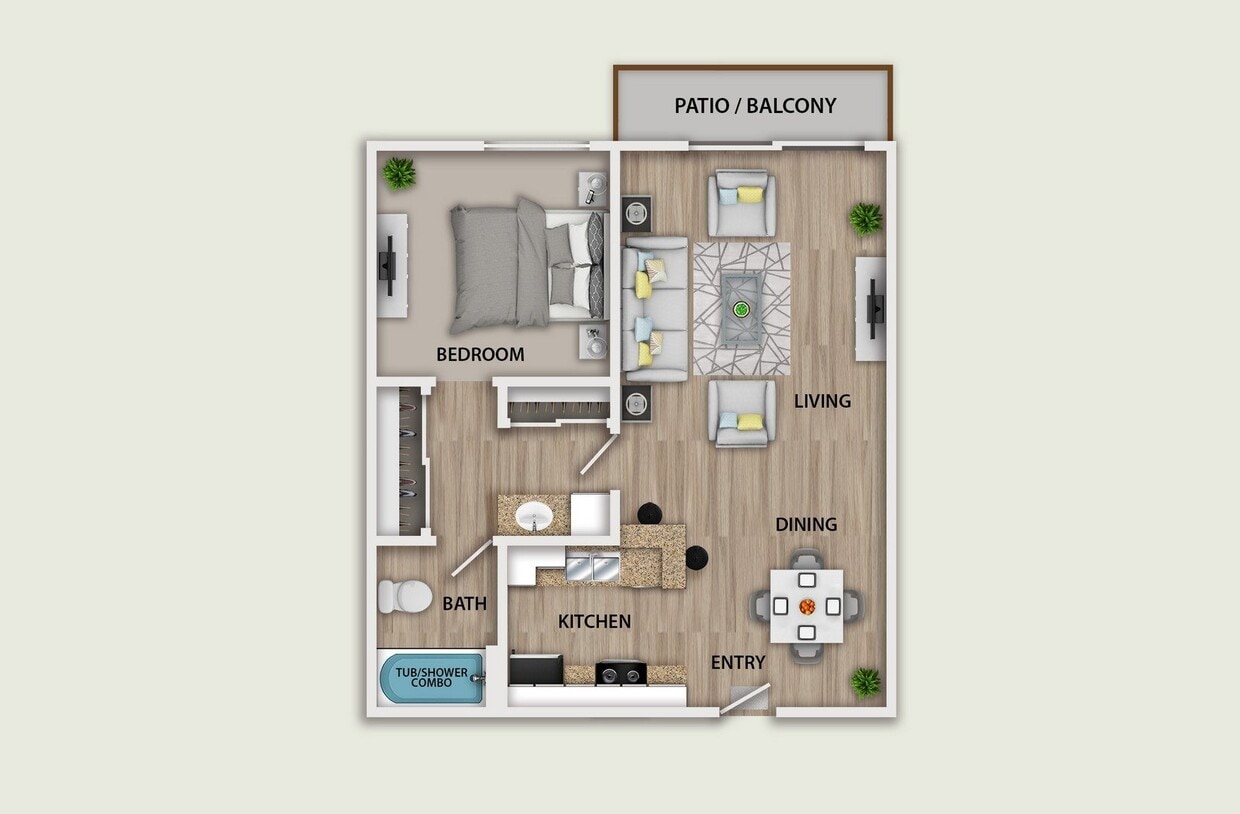 Floor Plan - 1 Bedroom