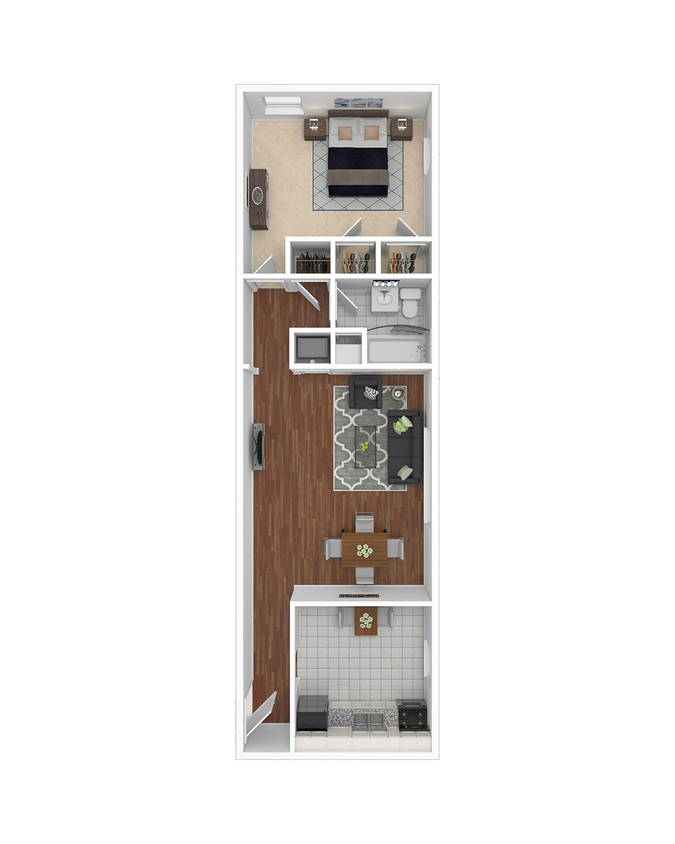 Floor Plan - One Bedroom- Classic