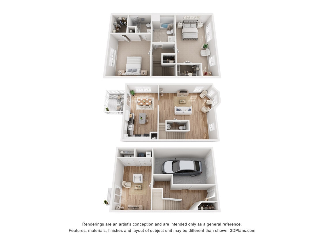 Floor Plan - Tanglewood 2BD Townhome