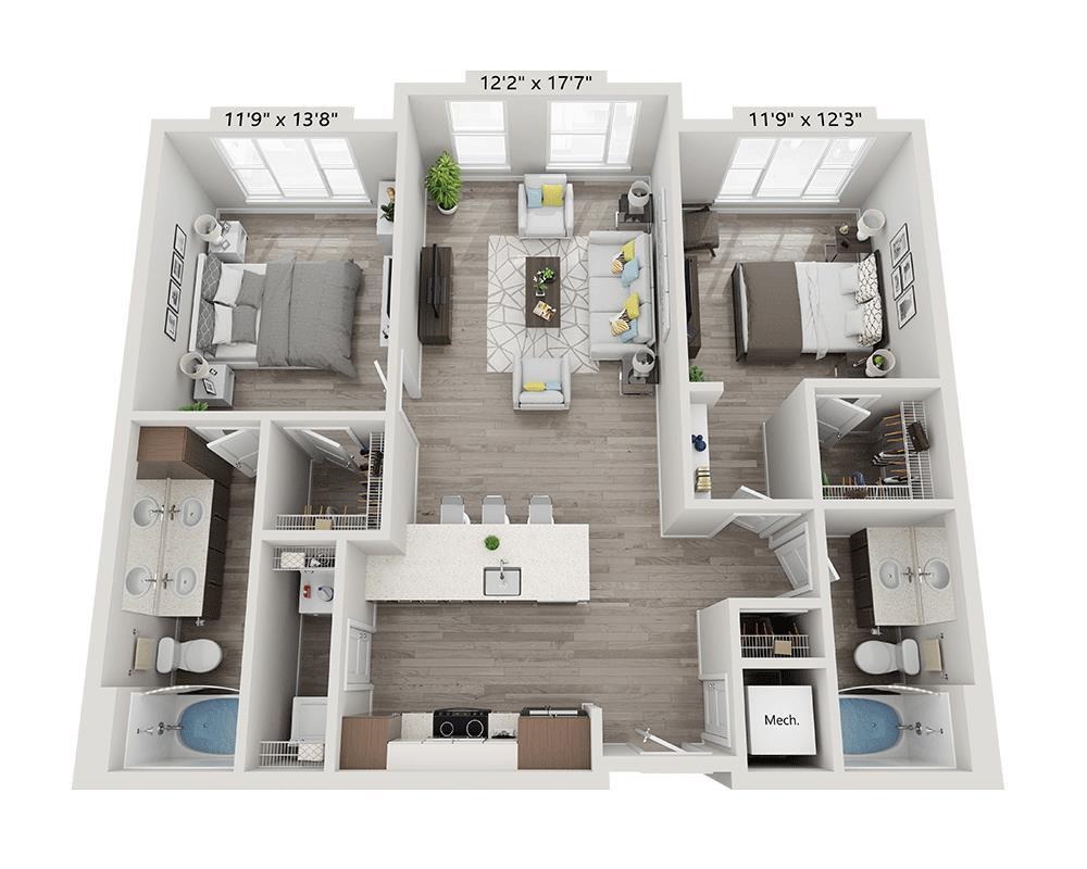 Floor Plan - Two Bedroom B2L