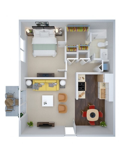 1 Bedroom - 1 Bedroom Balcony