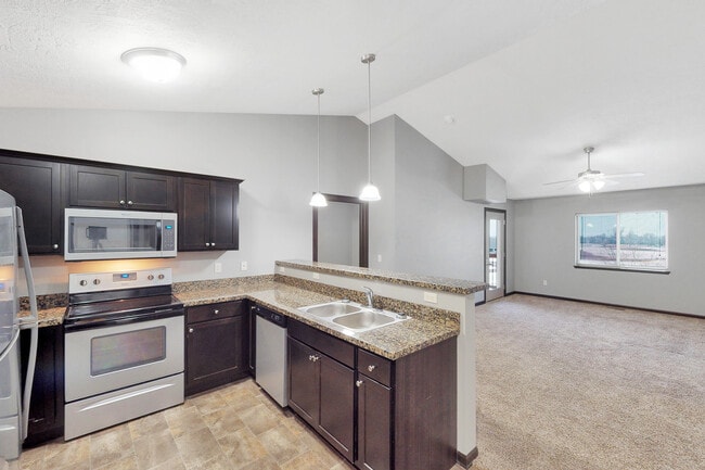 Kitchen & Living Room - Village at Three Fountains