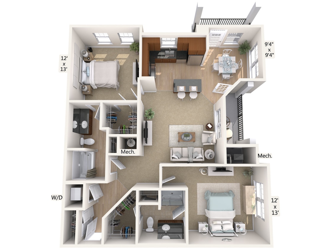 Floor Plan - B3-2-1157sq