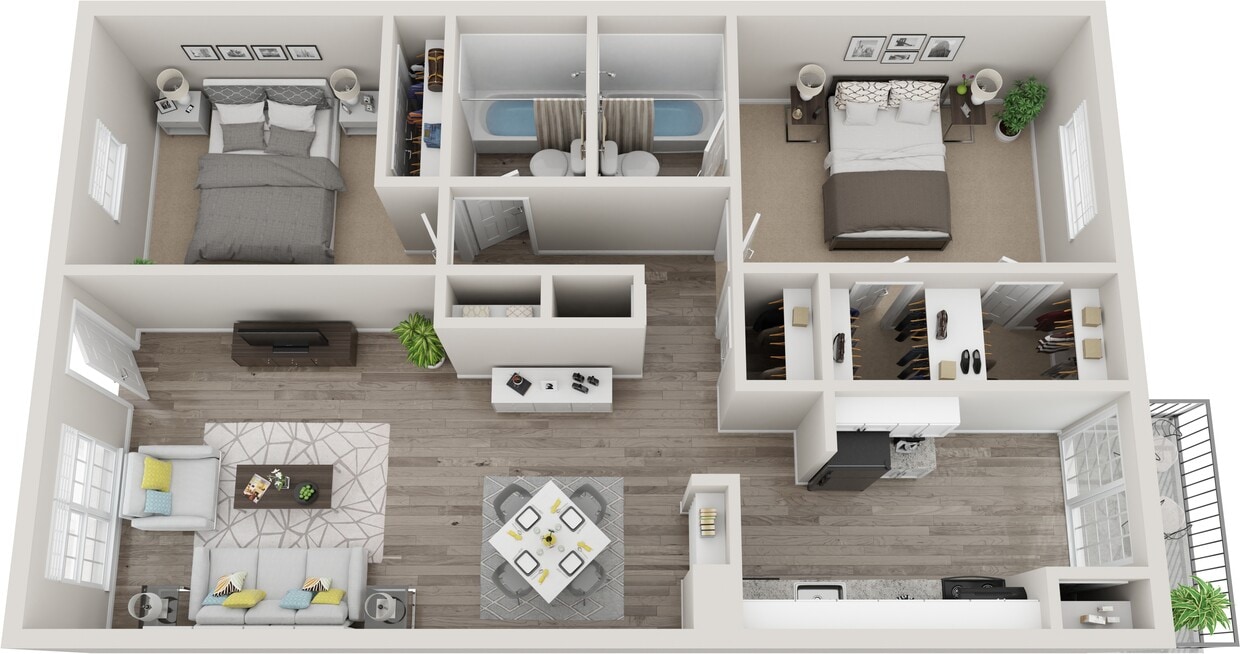 Floor Plan - B8 | 2 Bed | 2 Bath