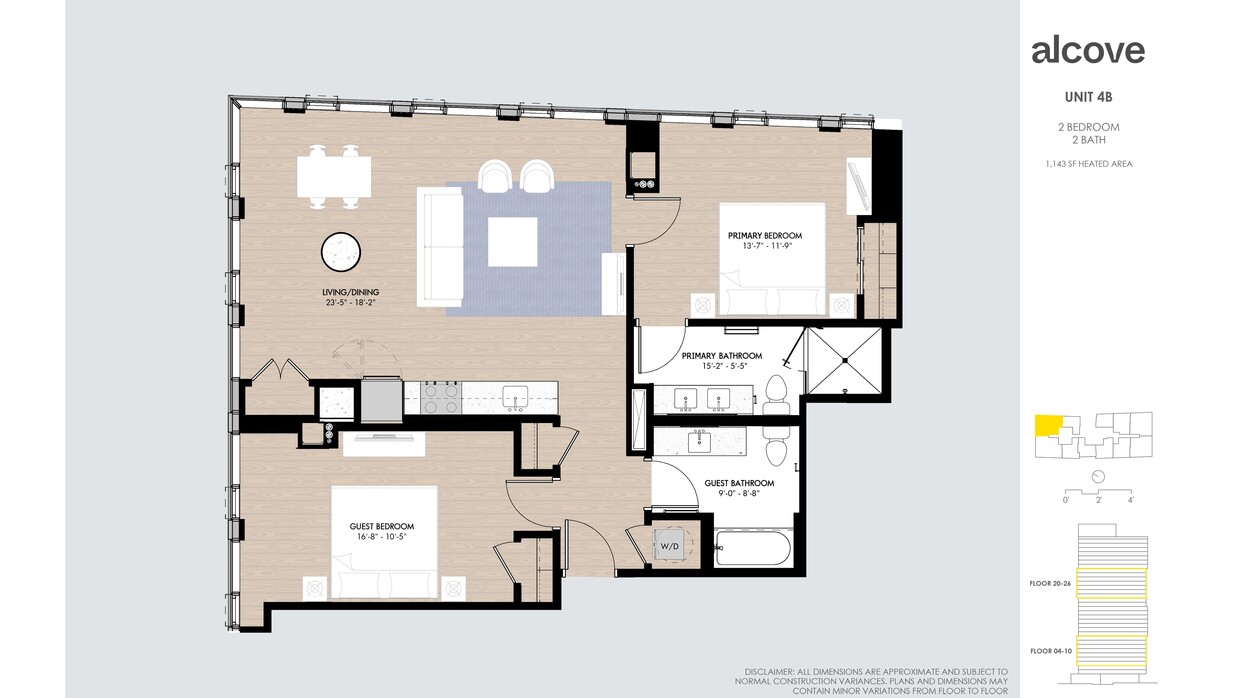 Floor Plan - Alcove Two Bedroom 04 Tier 2