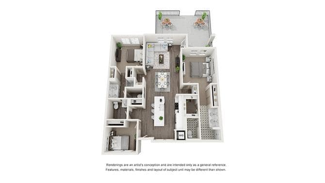 Floor Plan - 3 Bedroom 2.5 Bath