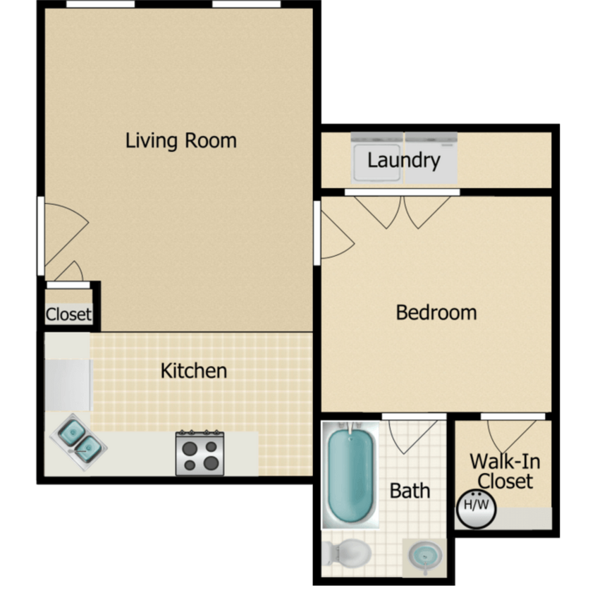 Floor Plan - 1BEDROOM