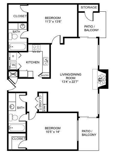 2BR/2BA - Columbia