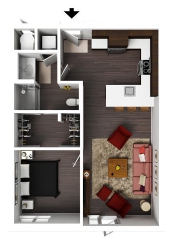 1 Bedroom B - Barrington - Furnished