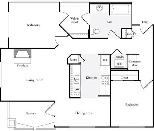 Floor Plan - 2 Bedrooms A