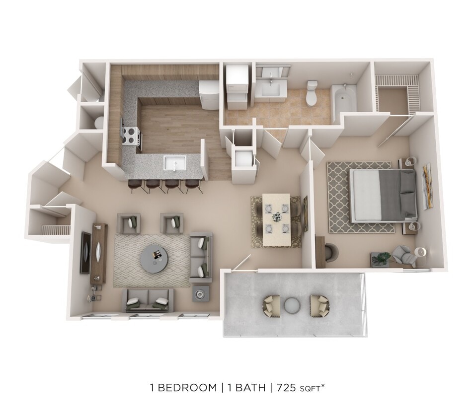 Floor Plan - One Bedroom