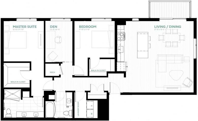 Floor Plan - Malibu | Penthouse