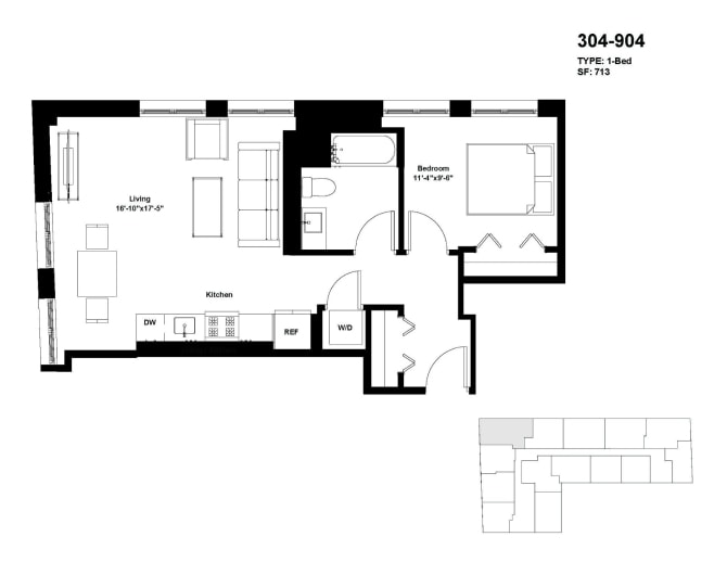 Floor Plan - Units 304 to 904
