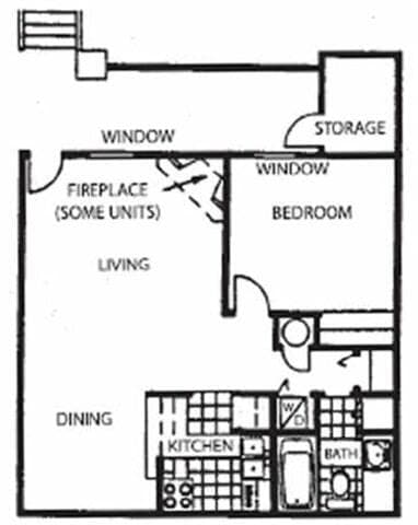 Floor Plan - One Bedroom