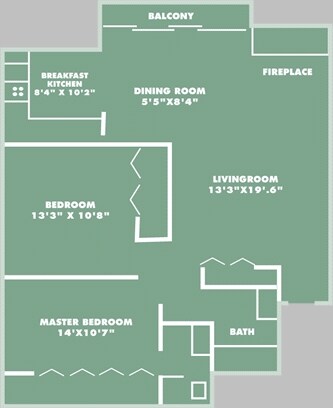 2BR/2BA - Willow