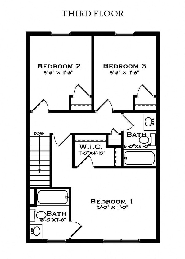 Explore the efficient layout of this third-floor space, perfect for modern living. - 4 Bedroom Townhome 2.5 Bath Exterior
