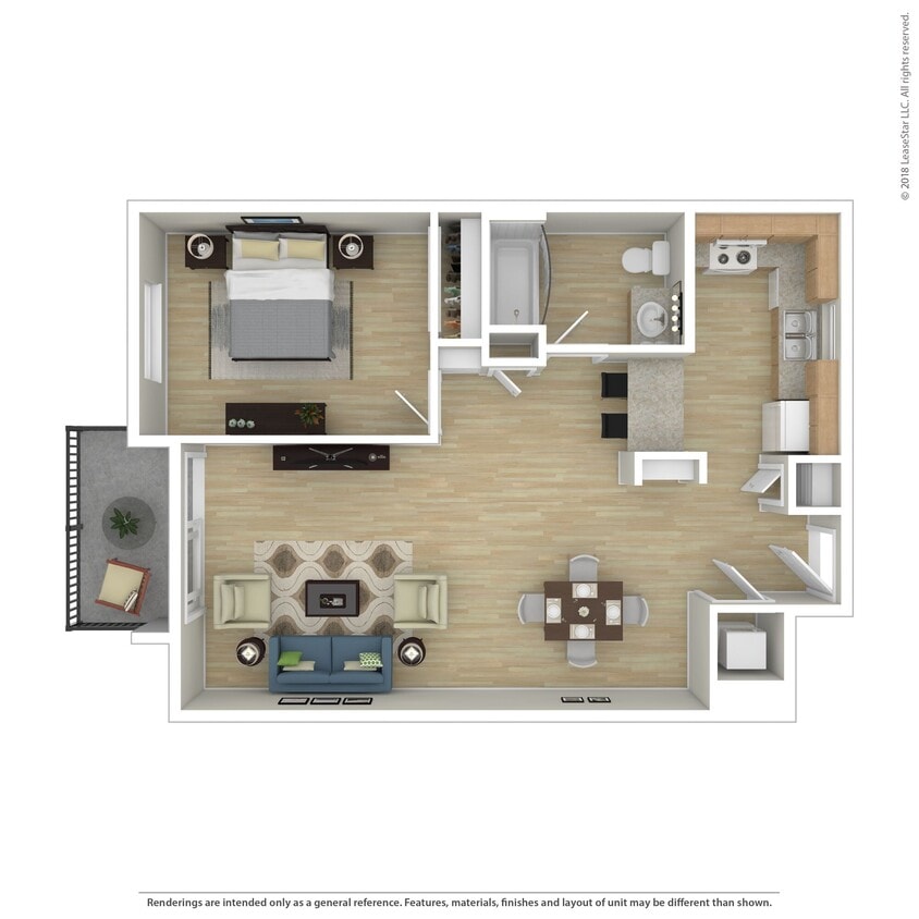 Floor Plan - 1 Bedroom