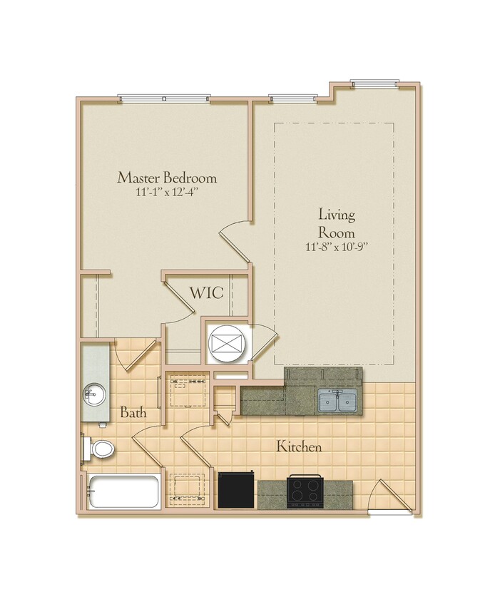 1BR Studio - A1