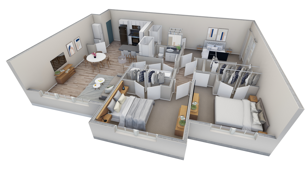 Floor Plan - 3-2 BR Retreat Overlook