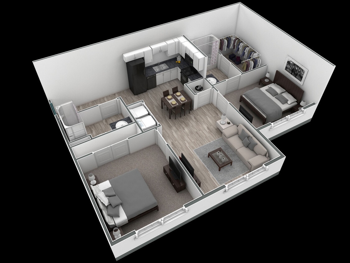 Floor Plan - 2-2 BR Horizon Overlook