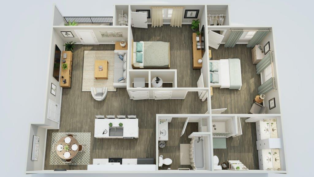 Athens_Southlake_Daytona_Augusta_01_A_LG - 2 Bedroom, 2 Bathroom