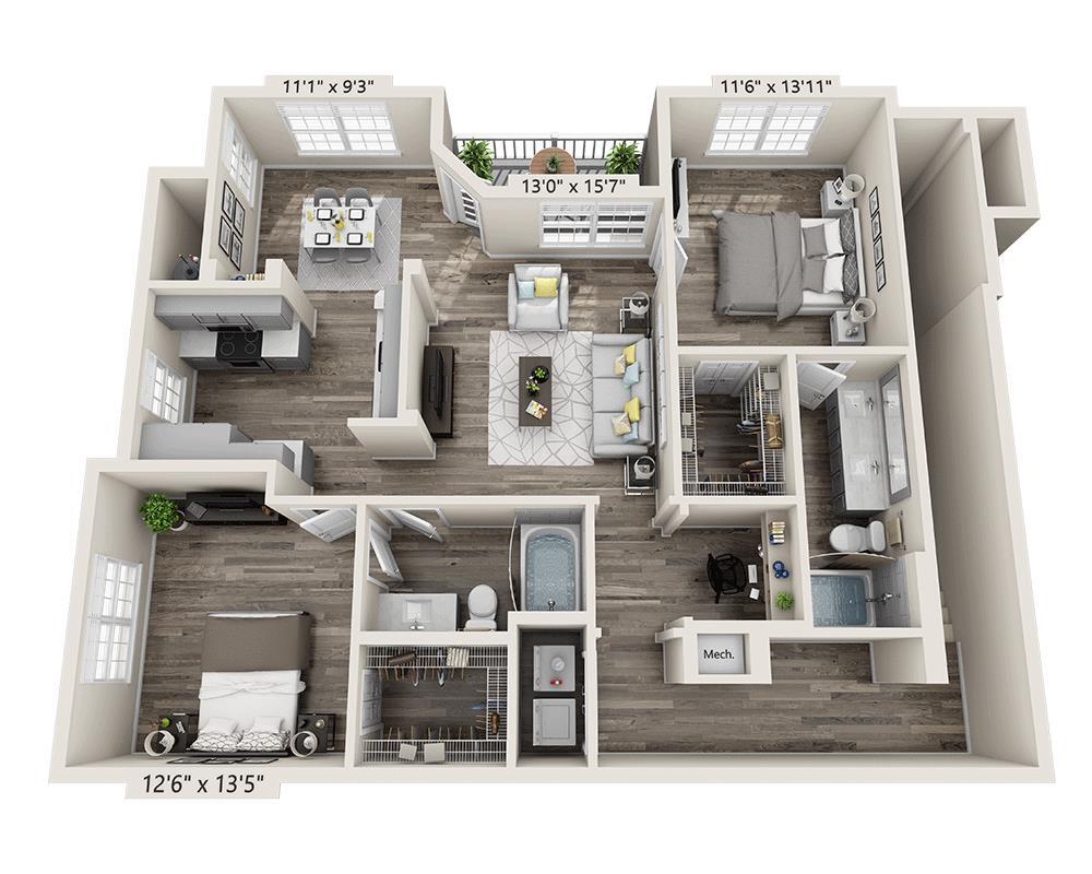 Floor Plan - Plan H2 (B2D)