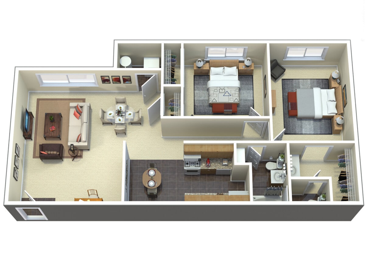 Floor Plan - 2Bedroom   1.5Bathroom